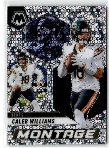 2025 Panini Mosaic No Huddle Montage Silver Disco Caleb Williams Bears