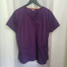 Scrubstar Scrub Top Purple Scrubs Medical Vet Dental Women's Size UNK See Pics