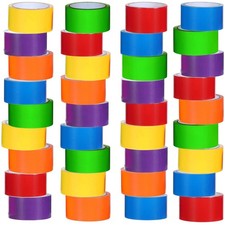 36 Rolls Colored Duct Tape Bulk 10 Yards x 2 Inch Rainbow Heavy Duty Waterpro...