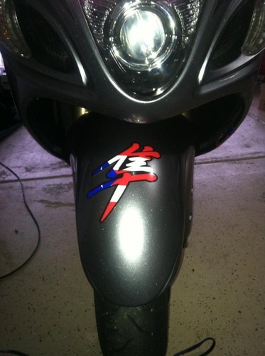 2 Custom Puerto Rico Rican Hayabusa 1300 Emblem Decals Stickers Flag - Picture 3 of 6