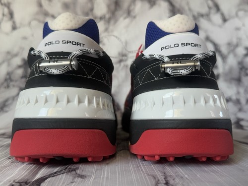 Sneakers Polo Sport Ralph Lauren Men Shoes PS200 Blue Red White US Size 14 - Picture 10 of 23