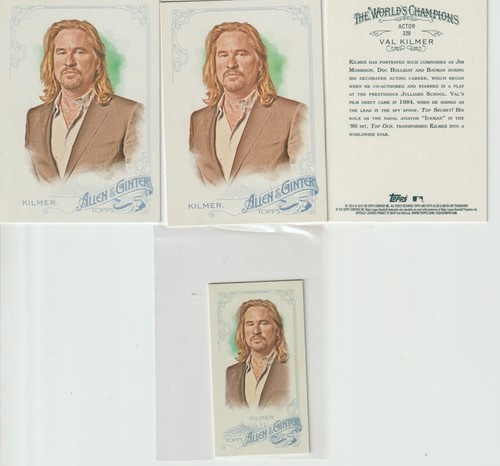 Val Kilmer , 2015 Allen & Ginter's #328 , 3 Card Lot + Mini Card