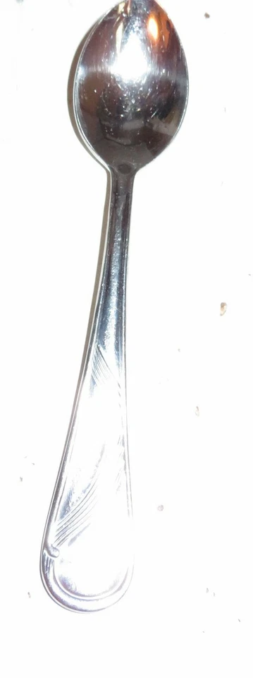 Bon Chef S2216 Wave 6 1/4" 18/10 Stainless Steel Demitasse Spoon 1 One Pc Used - Image 3 of 4