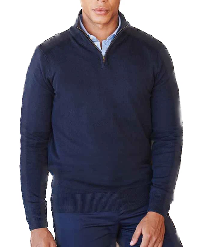 Pull En Laine Mélangé Henbury Noir Ou Bleu Avec Col Zippé - Photo 1/1