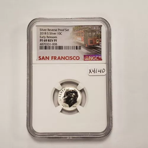 2018-S  10c Roosevelt Silver Dime Reverse Proof - NGC PF 69 REV PF - SKU-X4140