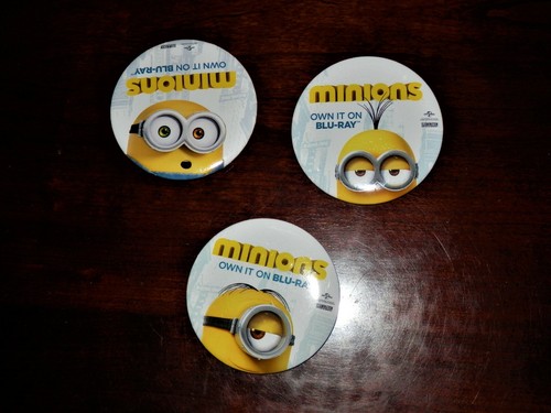 MINIONS PINS PROMO BUTTONS WALMART NOT FOR SALE EMPLOYEES ONLY set of 3 - 第 9/10 張圖片
