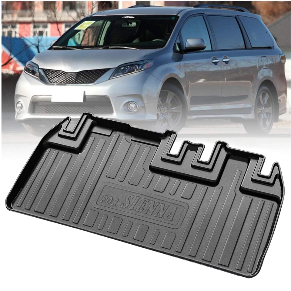 All Weather Rear Trunk Mat for 2011-2020 Toyota SIENNA Cargo Liner Floor TPE Pad - Imagem 2 de 4