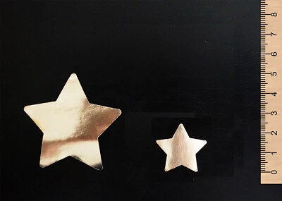 STAR STICKERS / SELF ADHESIVE LABELS - Gold / Silver, 25mm / 50mm, Cards Crafts