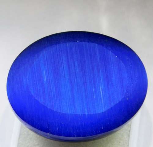 Cabochon ovale occhio di gatto blu crisoberillo naturale 104,30 ct pietra preziosa sfusa - Foto 8 di 8