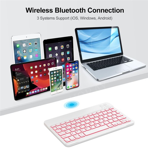 Backlit Bluetooth Keyboard Mouse For Lenovo Tab P12 Pro P11 M11 M10 HD/FHD Plus - Picture 10 of 39