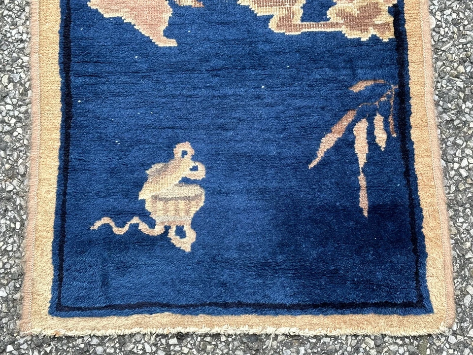 ALFOMBRA CHINA IMPERIAL ANTIGUA ALREDEDOR DE 1880 2x6,8 TAMAÑO RARO Foto 2 de 4