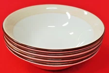 Steelite International Cereal Bowls 6 3/8" Tan Brown England Stoneware Set of 4