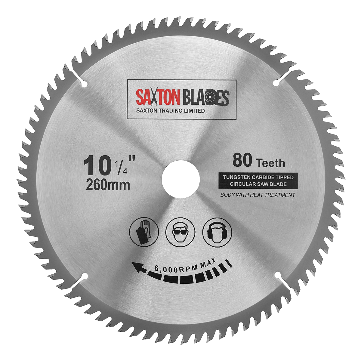 Saxton TCT Circular Wood Saw Blade 260mm x 30mm x 80T for Festool Bosch Makita