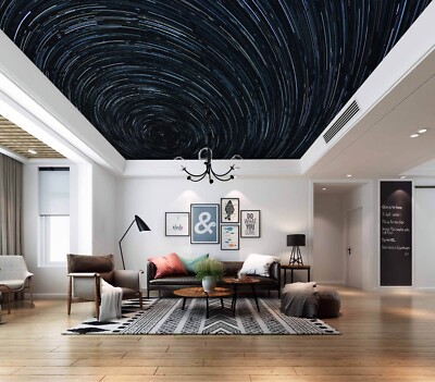 3D Space Circle Black Fairy - Ceiling Mural -  Ceiling Wallpaper Mural
