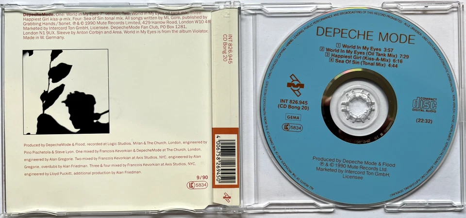 Depeche Mode - World in my Eyes Maxi CD 4 Tracks Mute – INT 826.945  1990 NEU - Bild 2 von 2