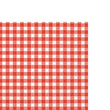 20 kleine Cocktailservietten Karo Landhaus Kariert rot Tischdeko 25x25cm
