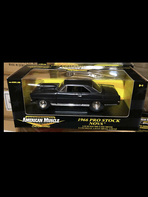 1966 Pro Stock Nova Black 1:18 Ertl American Muscle 33135 | eBay
