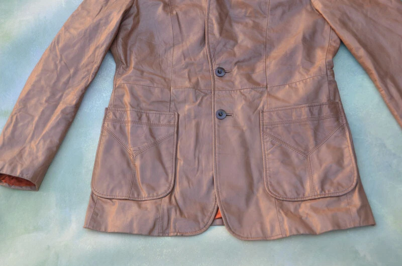 Chaqueta de cuero marrón Casablanca vintage talla 42. Foto 3 de 4