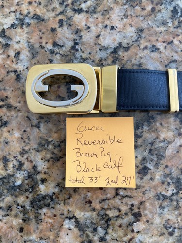 Cintura Gucci Unisex Nera Pelle Italiana Lunghezza XX, lunghezza per 2nd  Foro YY. preown | eBay