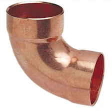 NIBCO 2 in. Copper DWV 90-Degree Cup x Cup Elbow Fitting