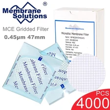 MCE Membrane Filter,Sterile,Black Grid, 47 mm,0.45µm,100-4000pcs,Lab Disc Filter