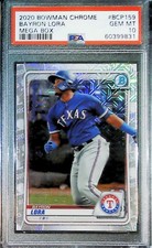 2020 BOWMAN CHROME MEGA BOX #BCP159 BAYRON LORA MEGA BOX RANGERS PSA 10 GEM MINT