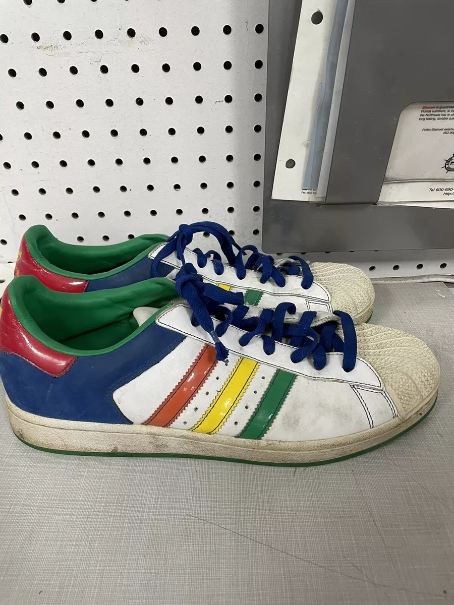 Vintage Adidas Superstar Hemp Rasta Shoes Red Green Yellow