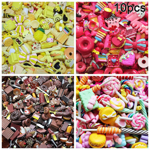 10pcs  Mini Play Toy Food Cake Biscuit Donuts Miniature Mobile phone accesso WY8 - Bild 1 von 24
