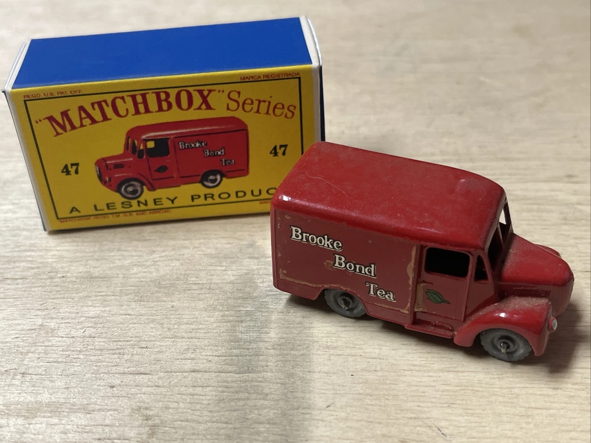 Vintage 1956 Matchbox Moko Lesney 47 1 Ton Trojan Van Brooke Bond Tea GW w Box