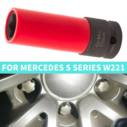 Radmuttern Steckschlüssel Felgenschloß Stern für Mercedes S-Serie W221 17mm Neu - Bild 12 von 12