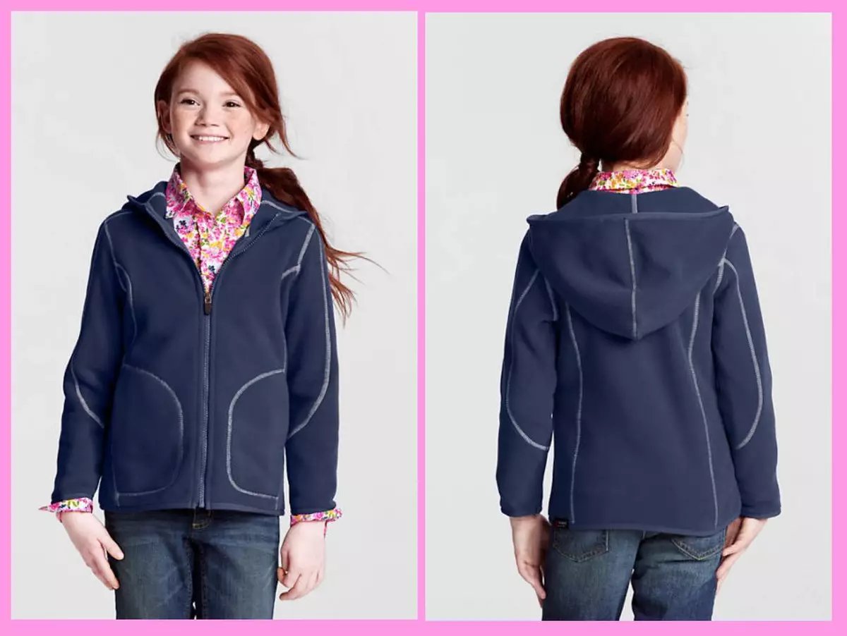 Lands End Polartec Aircore 200 Little Girl s Fleece Jacket 50 NIP