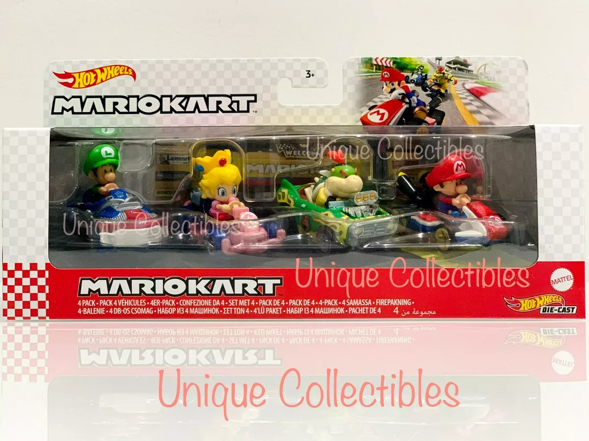  Hot Wheels Mario Kart Vehicle 4-Pack, Set of 4 Fan