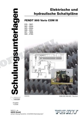 FENDT Vario COM III 919 922 925 928 931 934 Elektr hydraul Schaltpläne 475705