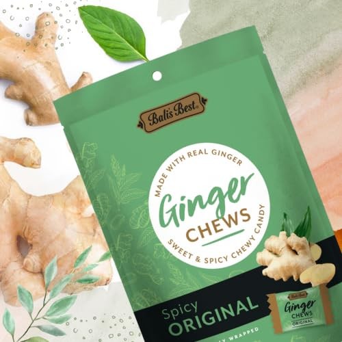 Bali's Best Ginger Chews Pack of 3 Sweet Spicy Natural Relief from Nausea - Picture 4 of 7