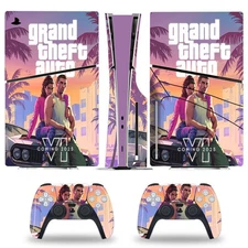 Vinyl Sticker Skin Decal For Sony PS5 Slim Disc Playstation 5 Console Controller