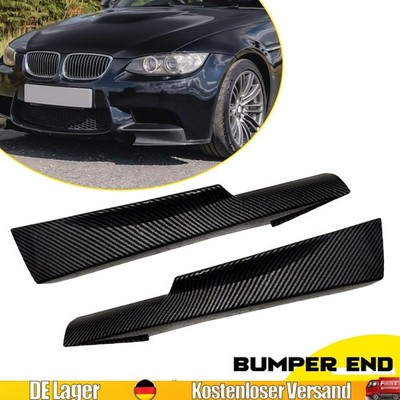 Für BMW E90 E91 M-Paket Stoßstange Flaps Spoiler Ecken Frontspoiler Carbon-Look