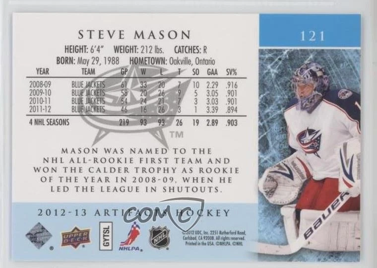 2012-13 Upper Deck Artifacts /999 Steve Mason #121 - Image 2 of 2