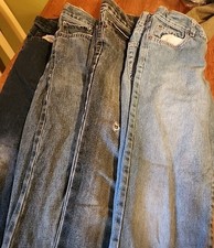 Childrens Place Lot Of 4 Boys Sz 10 Bootcut Jeans Adj Waist All Blue Flaws