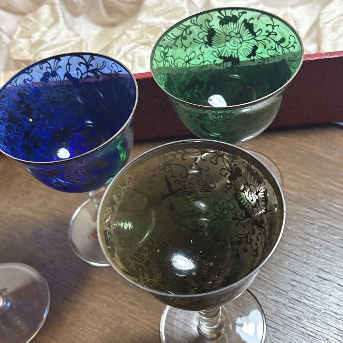 Verres en Verre Murano par Burlesque Verres pour Ribes, Set de 6 en vente sur