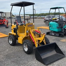 AGT 24HP RATO Gasoline Engine Mini Skid Compact Track Loader Wheeled KRW23