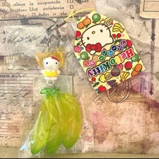 Sanrio Hello Kitty Fruit Banana Strap Mascot 2005 Rare New Unused