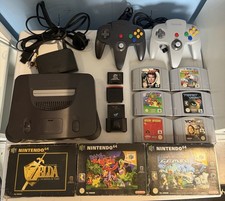 Nintendo 64 N64 Gaming Console 2 Controllers 9 Games Expansion Memory Rumble Pak