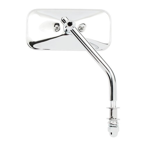 Rectangular Chrome Mirror for Harley Davidson Sportster Dyna Softail - Picture 2 of 2