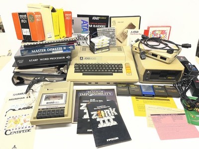 Atari 800 Complete System - 80+ Floppies, cartridges, tapes, manuals - TESTED!!