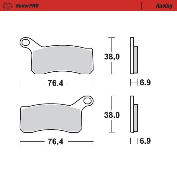Motomaster Vorder Links Pro Racing Sinter BremsbeläGe KTM 505 SX ATV 2010-2013-image
