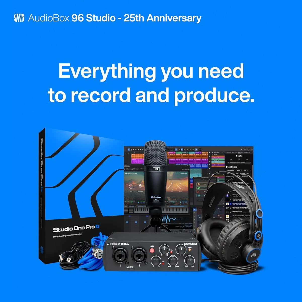 Audiobox USB 96 Studio Recording Package with Studio One Pro