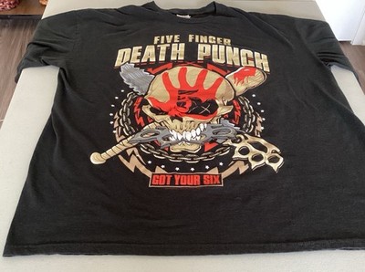 Five Finger Death Punch Shirt Black 2018 Tour Got Your Six Graphic Tee  ~ 2XL