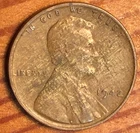 1942 Lincoln Wheat Cent Streaky Woody Wood Grain Improper Alloy Mix ErrorPenny