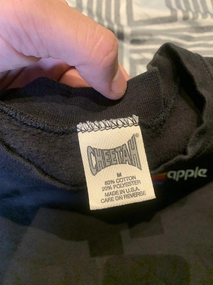 Sudadera De Colección Años 90 Apple Computers Logo Arco Iris Cuello Redondo Negra Talla M EE. UU. Foto 3 de 4