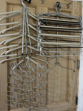 Lot Of 10 Specialty Hangers For Scarves, Jackets, Pants, Etc.  Heavy Duty. EUC